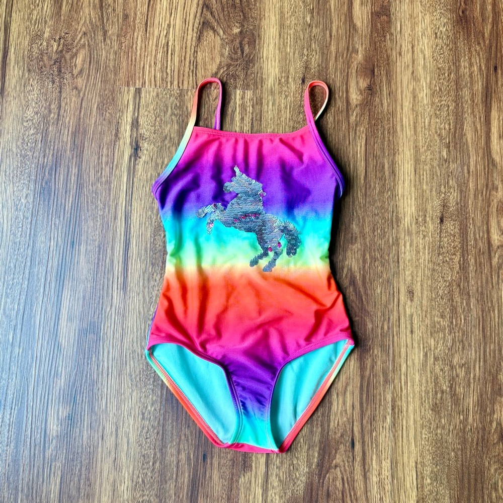 Cat & Jack Rainbow Unicorn Swimsuit - XS (4/5)